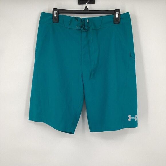 Mens Under Armour Unlined Board Shorts‎ size 32 teal - Picture 1 of 8